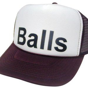 Balls Trucker Hat Mesh Hat Snap Back Cap Black